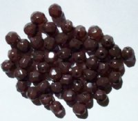 50 6mm Faceted Candy Coated Chocolate Beads